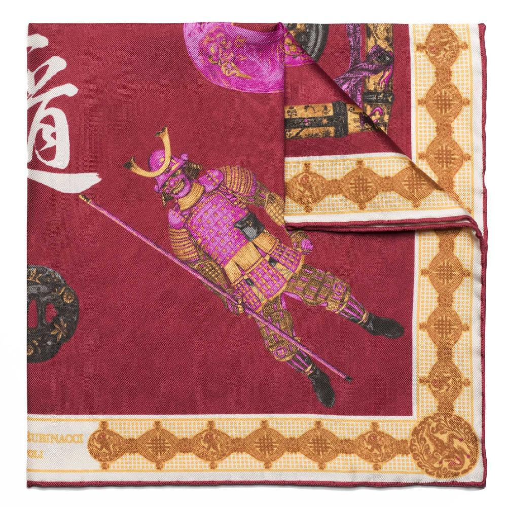 Rubinacci Pochette samurai bordeaux Vendita