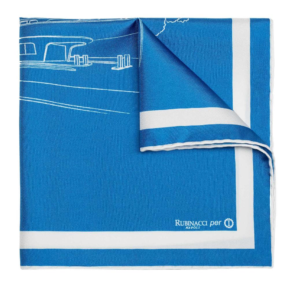 Rubinacci Pochette garage italia petrolio Spedizione Gratuita