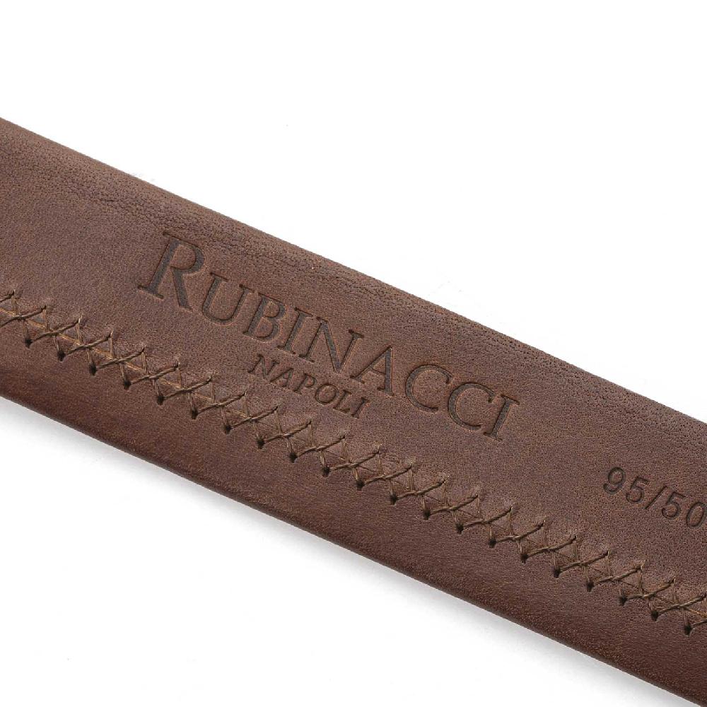 Rubinacci Cintura tubolare in pelle tabacco Promozione Limitata