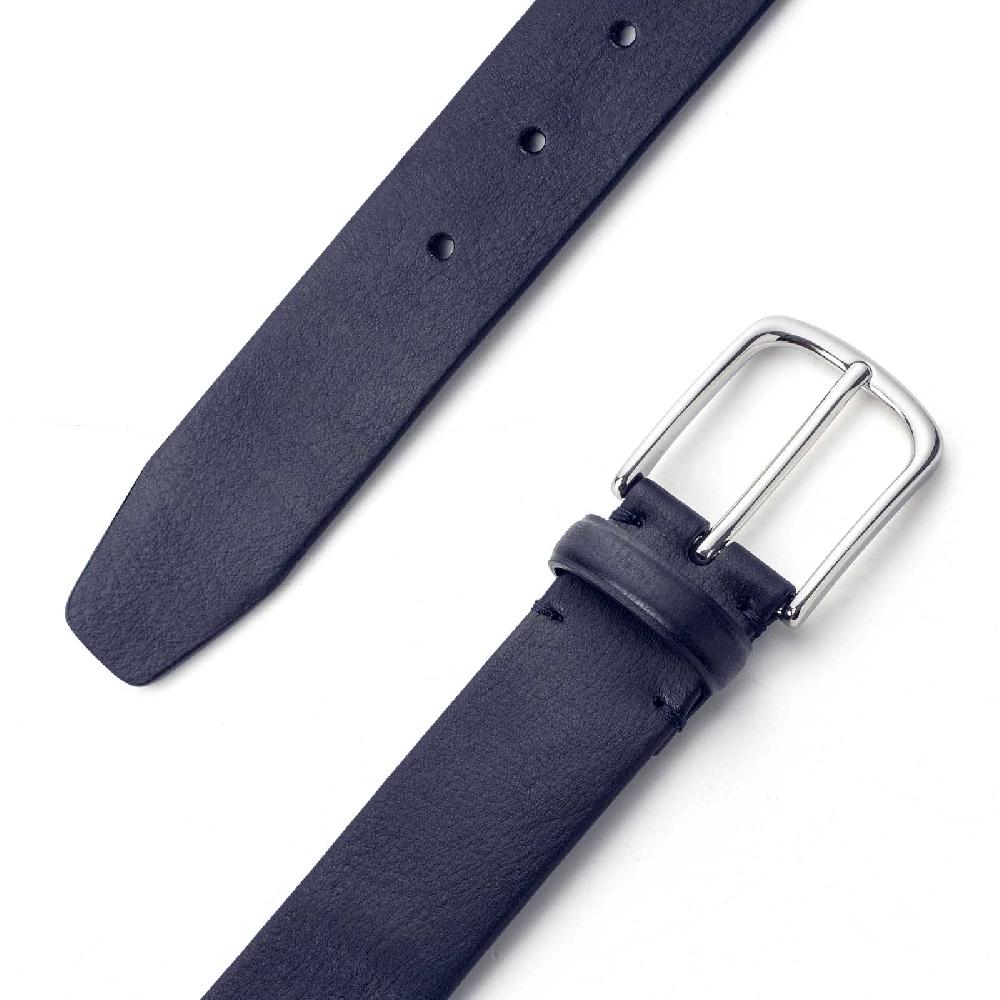 Rubinacci Cintura tubolare in pelle blu Fino Al -60%