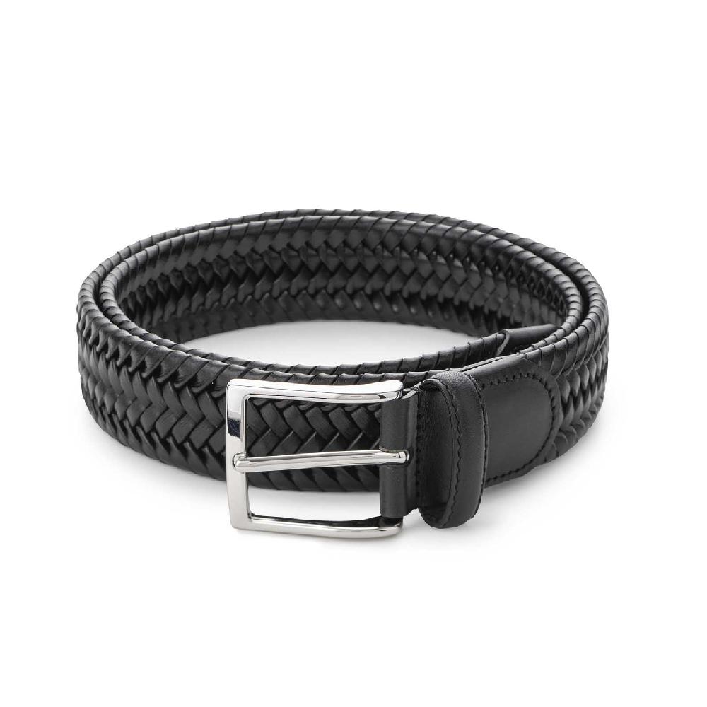 Rubinacci Cintura intrecciata cuoio nero Convenienza