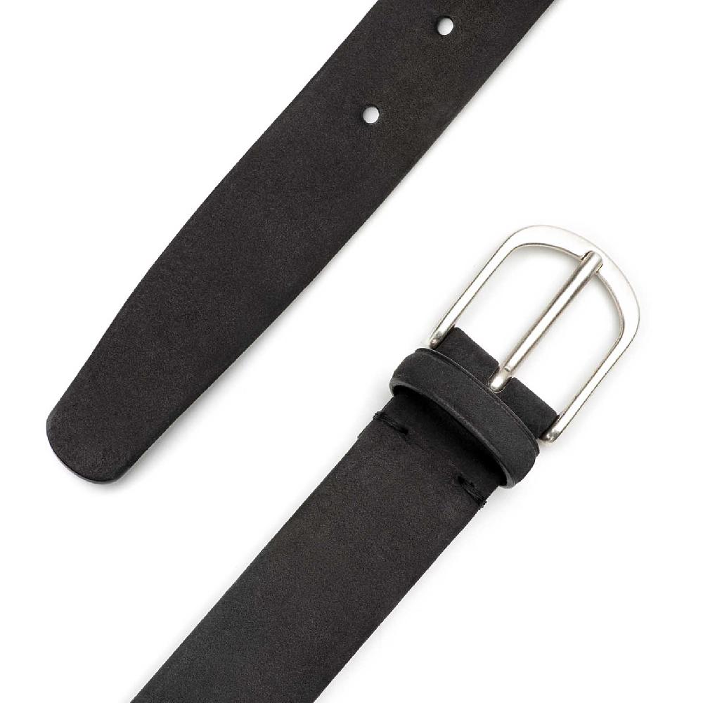 Rubinacci Cintura tubolare in nabuk nero Moda
