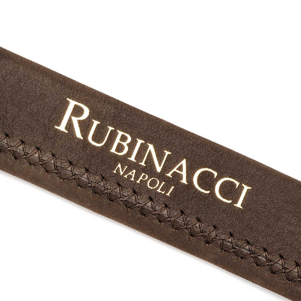 Rubinacci Cintura tubolare in nabuk testa di moro Spedizione gratuita
