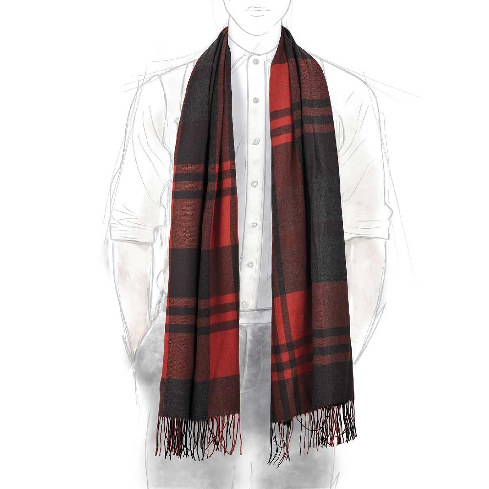 Rubinacci Sciarpa tartan rosso Offerta esclusiva