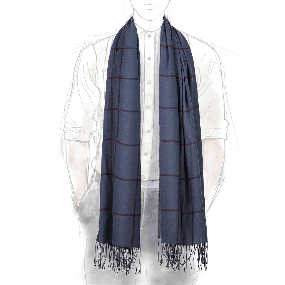Rubinacci Sciarpa quadri blu Cyber Monday
