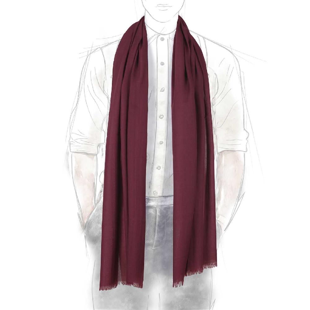Rubinacci Sciarpa in cashmere vino Offerte stagionali