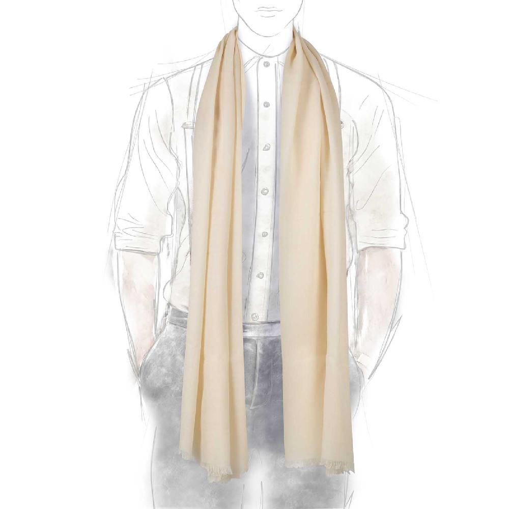 Rubinacci Sciarpa in cashmere crema Comprane uno, ottenene uno gratis