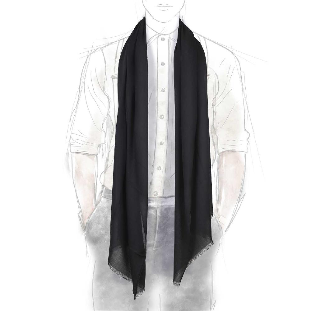 Rubinacci Sciarpa in cashmere nero Offerte giornaliere
