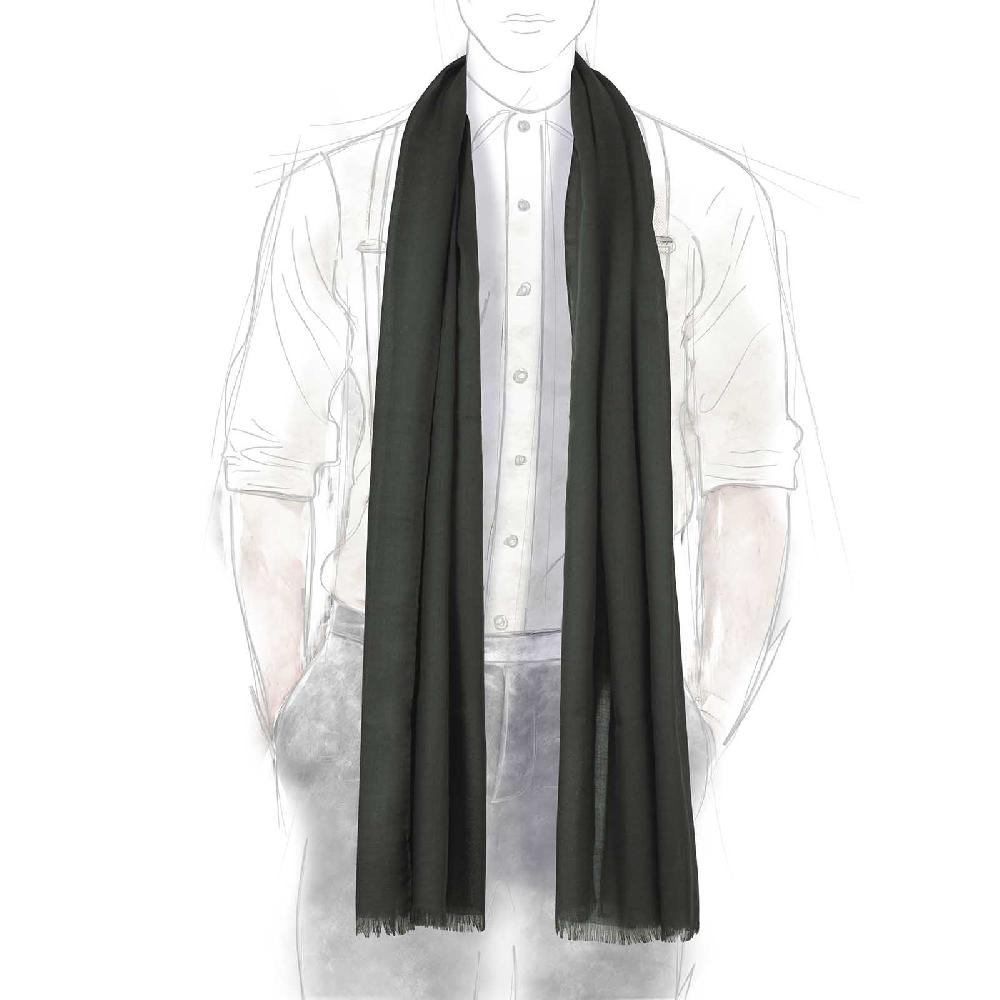 Rubinacci Sciarpa in cashmere verde Offerte speciali