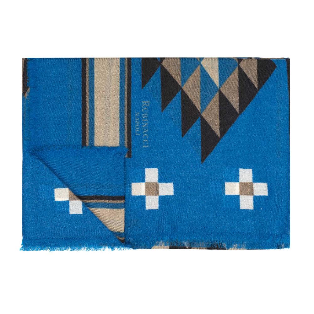Rubinacci Sciarpa geometrico bluette Sconti VIP