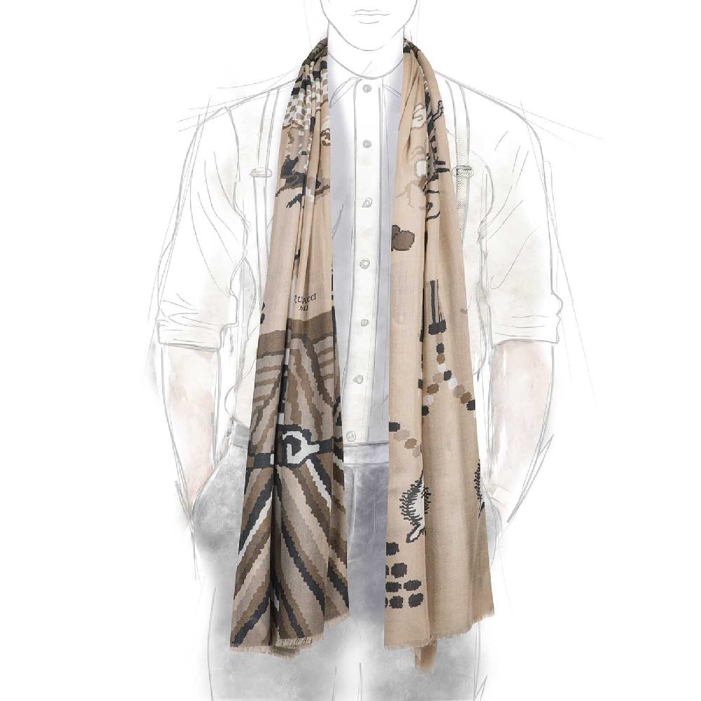 Rubinacci Sciarpa drago beige Offerta settimanale