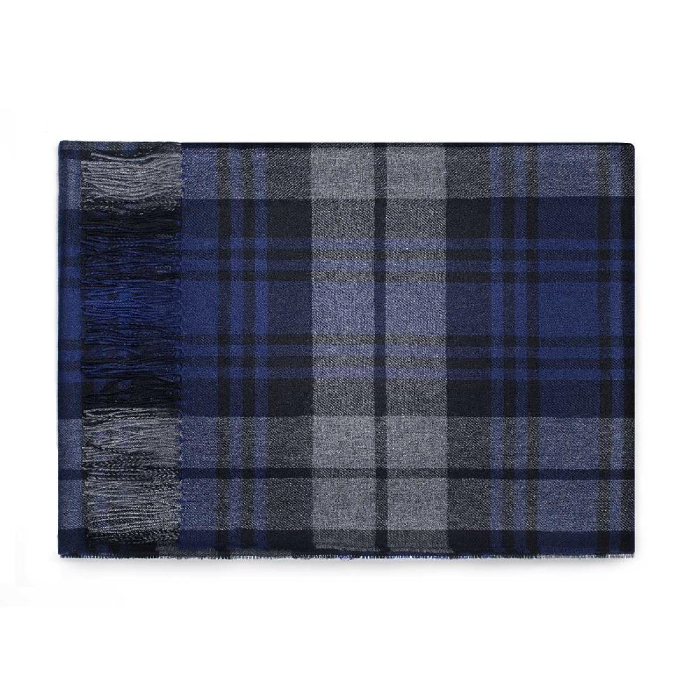 Rubinacci Sciarpa quadri grigio e blu Latest stili