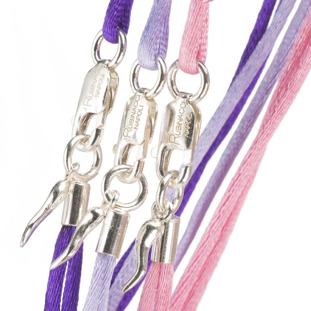 Rubinacci Braccialetto ruby in seta rosa Fino al 50% di sconto