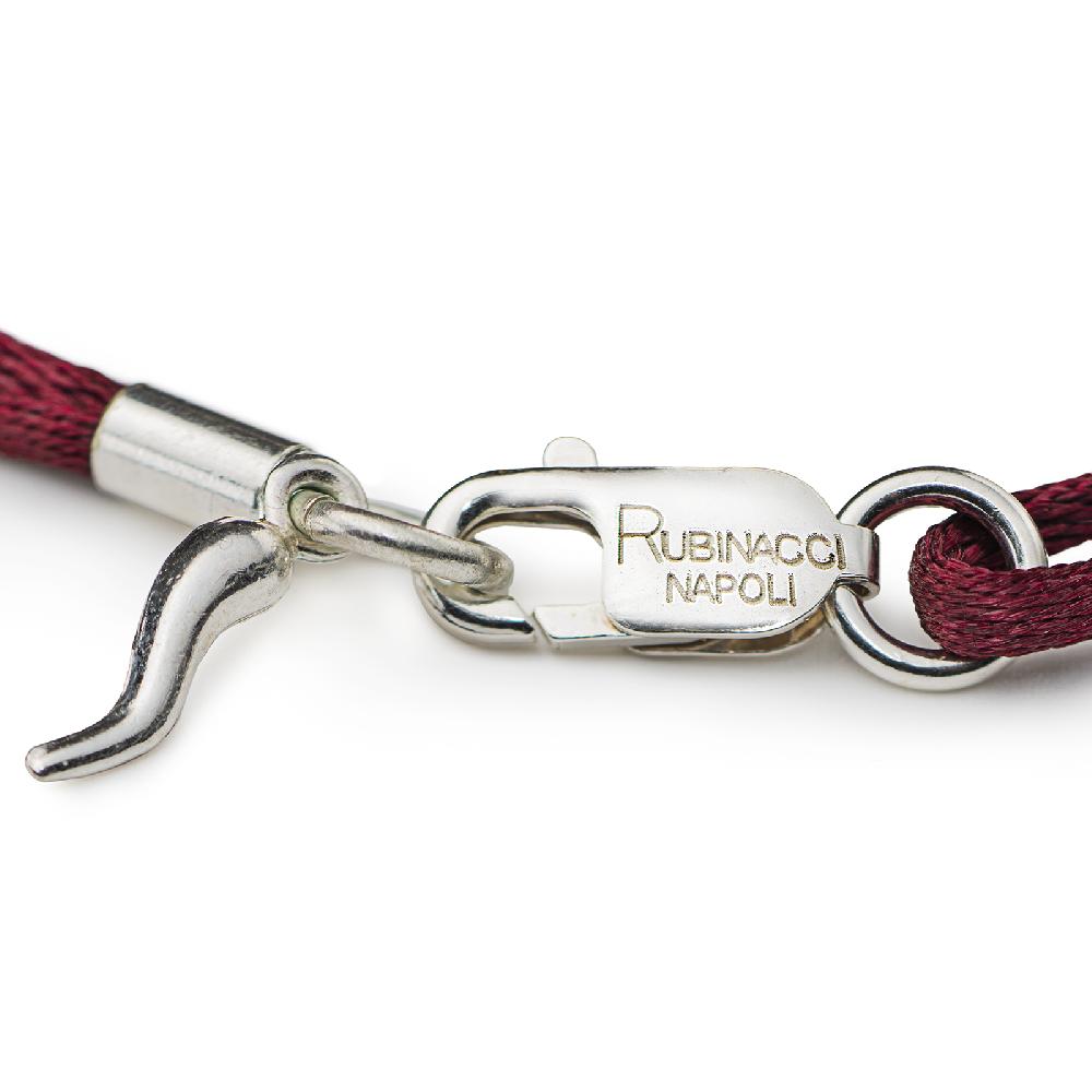 Rubinacci Braccialetto ruby in seta bordeaux Fino al 60% di sconto