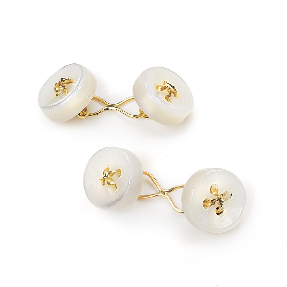 Rubinacci Gemelli bottone oro e madreperla 50% di sconto con spedizione gratuita
