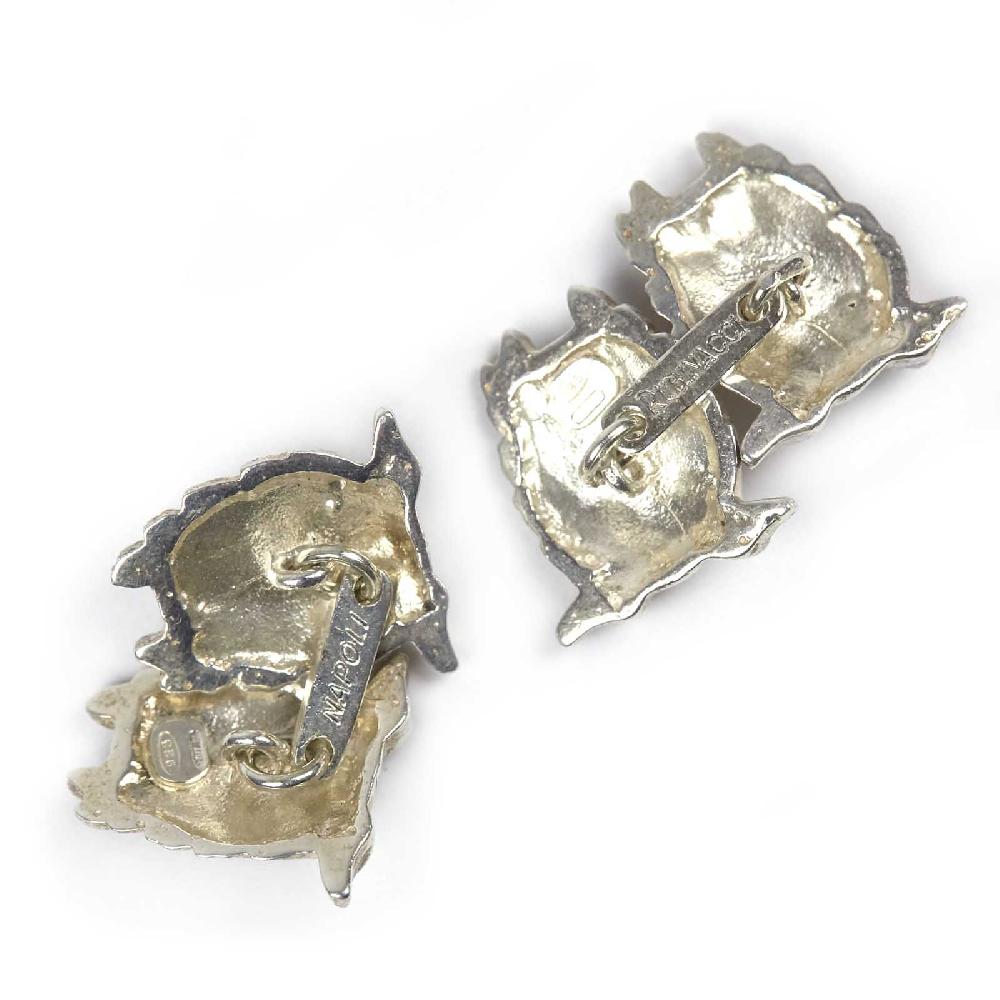 Rubinacci Gemelli demone in argento con zaffiri Esporta salva