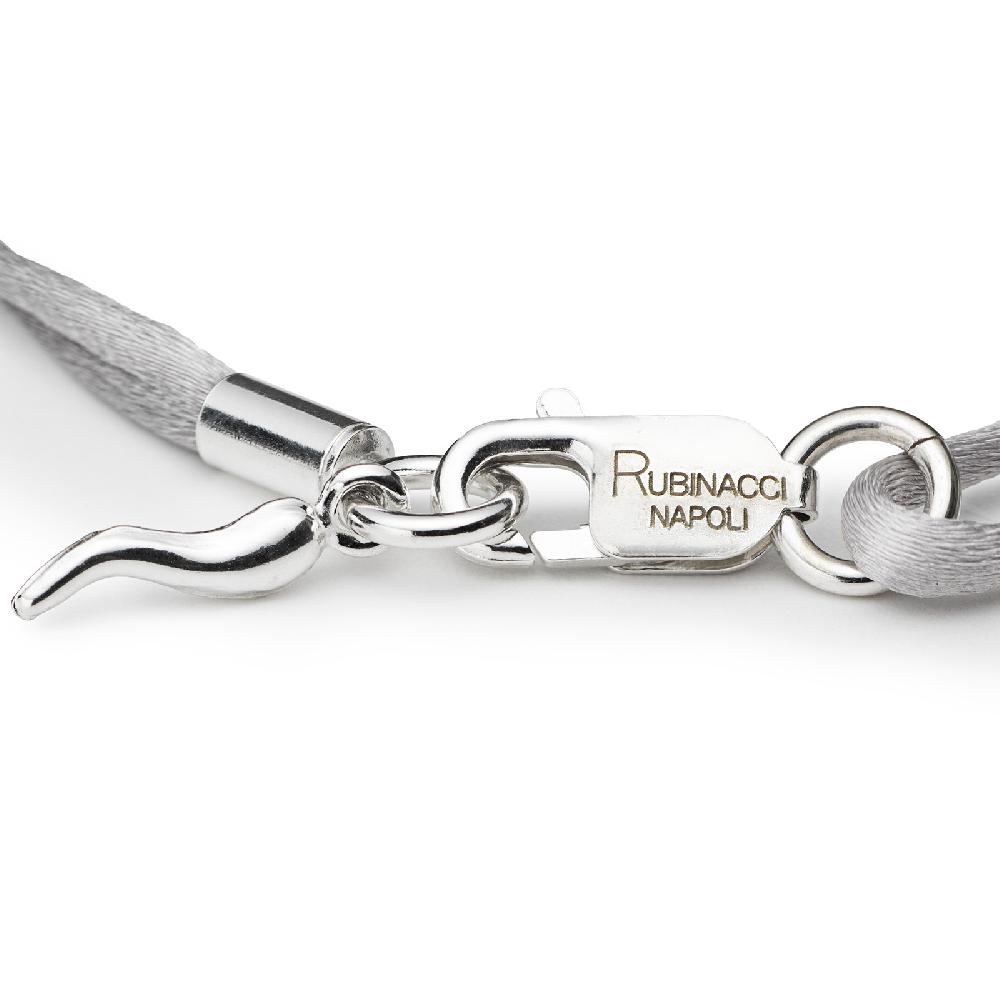 Rubinacci Braccialetto ruby in seta perla Black Friday Prezzi
