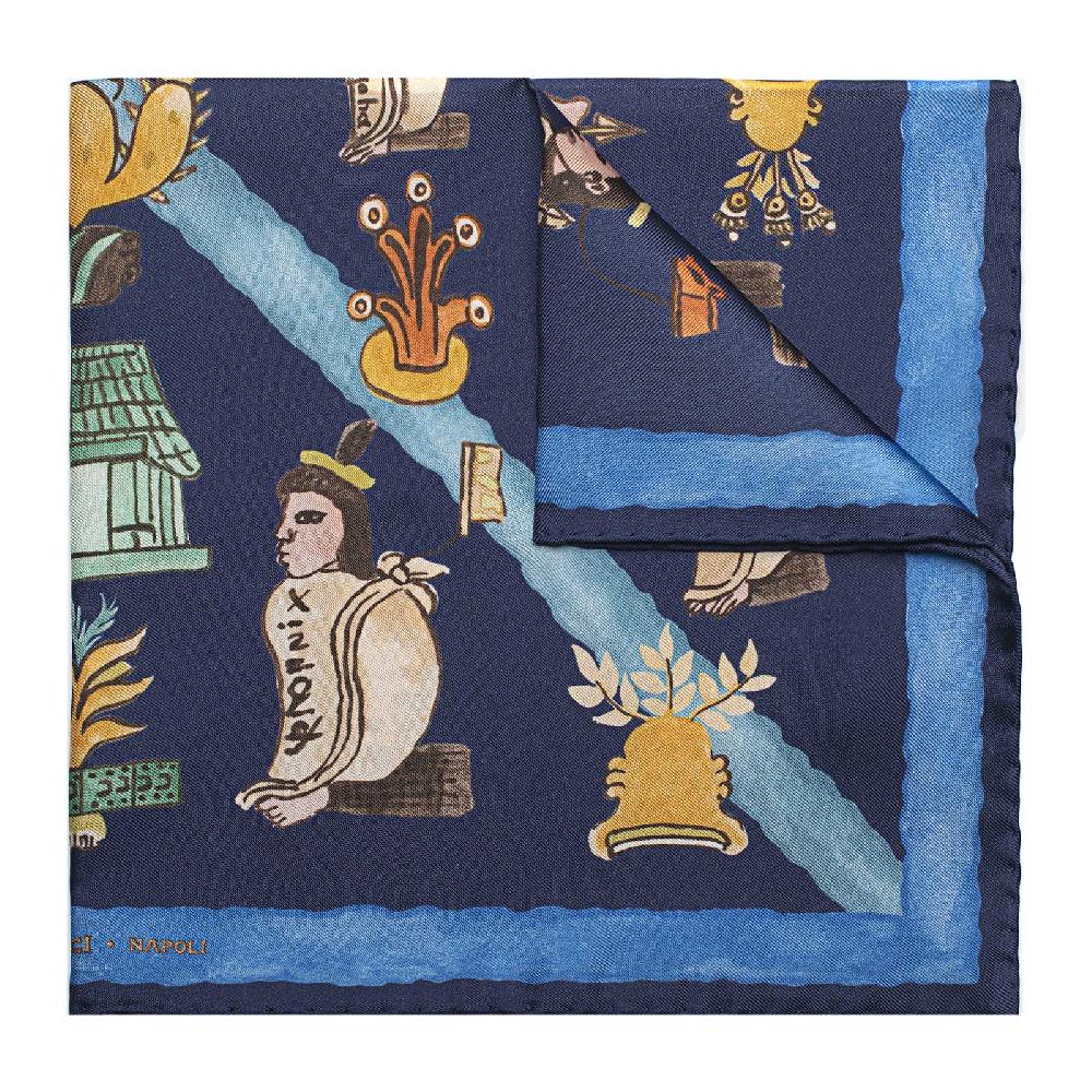 Rubinacci Foulard mendoza blu Italia