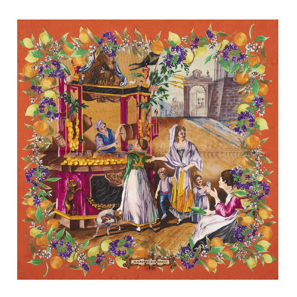 Rubinacci Foulard acquafrescaio arancione Nuovo