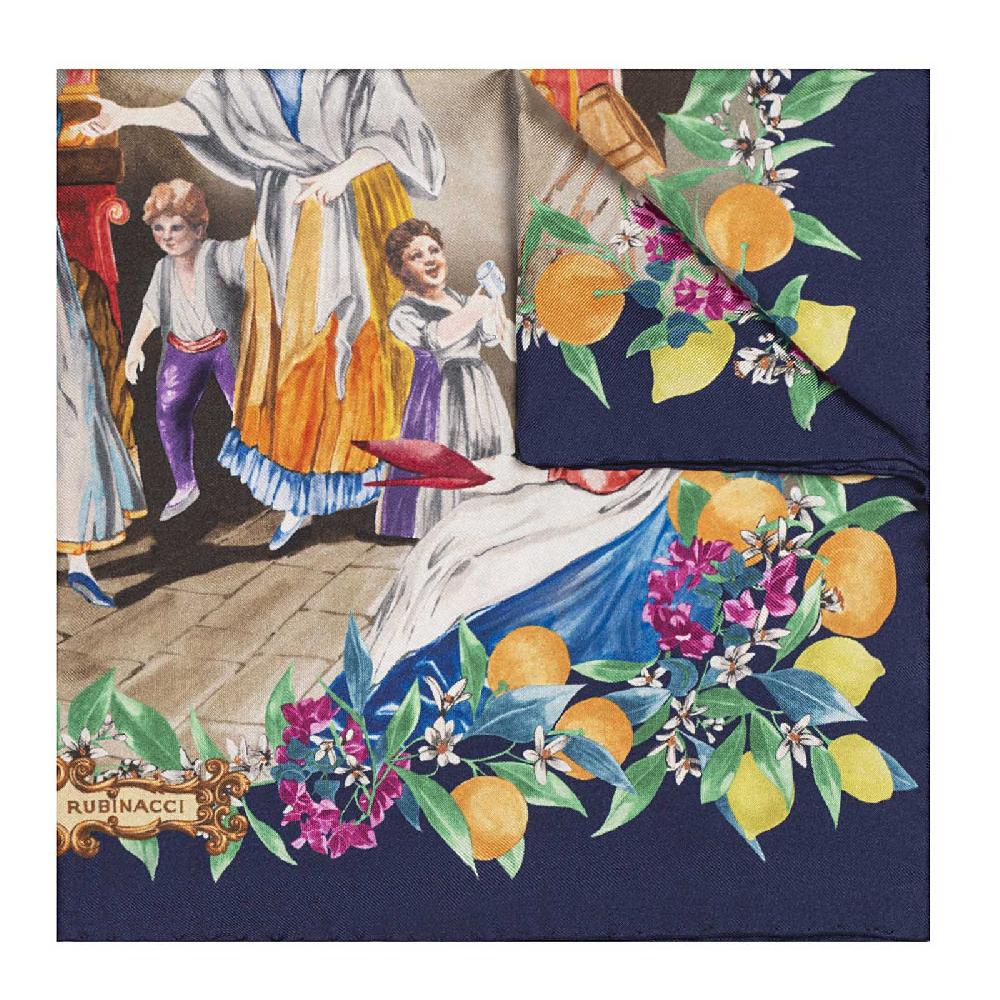 Rubinacci Foulard acquafrescaio blu Qualità