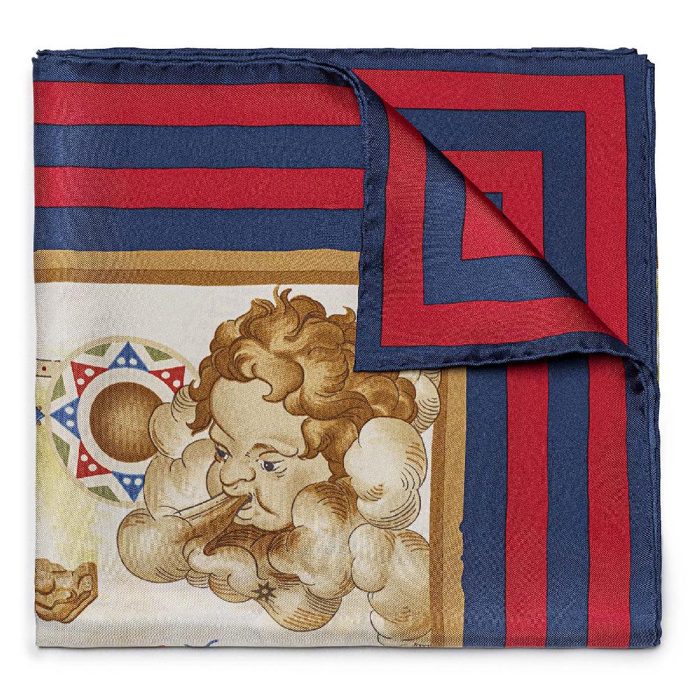 Rubinacci Foulard mediterraneo rosso Spedizione Gratuita