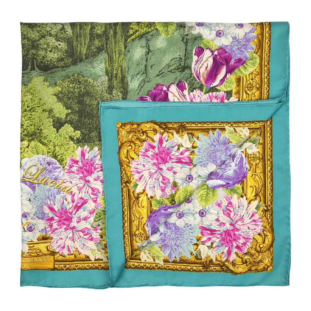 Rubinacci Foulard villa lucia verde acqua Pezzi Unici