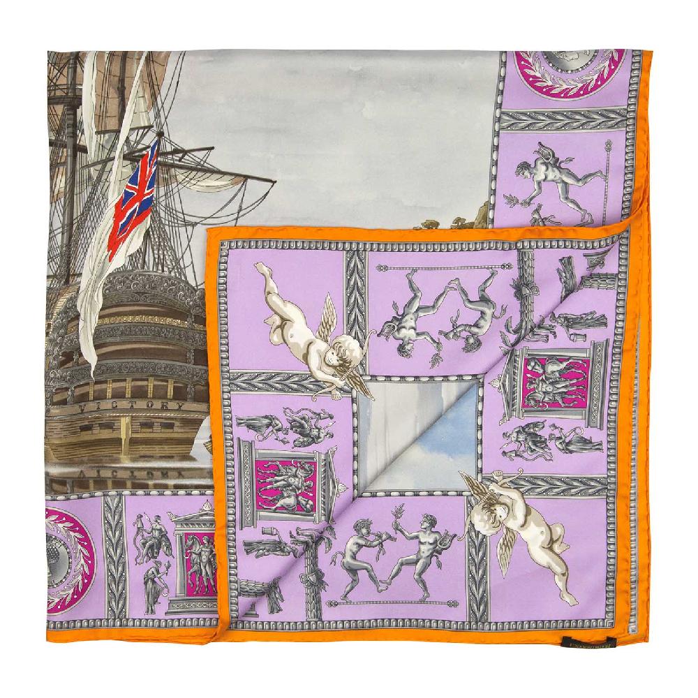 Rubinacci Foulard victory lilla-arancio Negozi Online