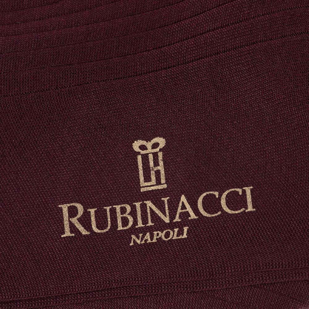 Rubinacci Calze in filo di Scozia a costina vino Prezzo Ridotto