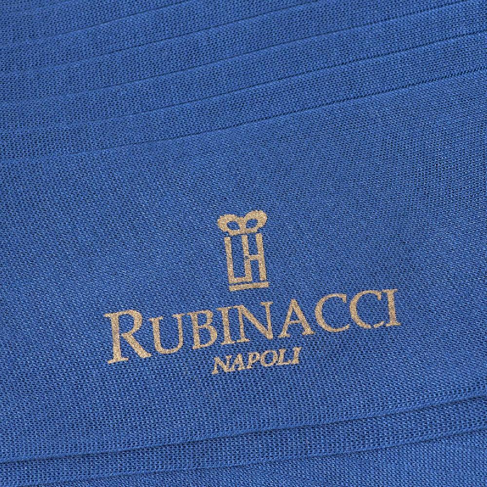 Rubinacci Calze in filo di Scozia a costina bluette Sottocosto