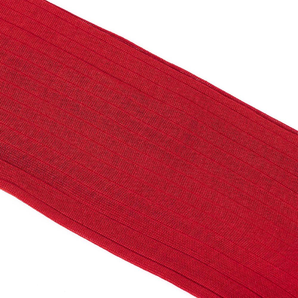 Rubinacci Calze in filo di Scozia a costina rosso Sconto