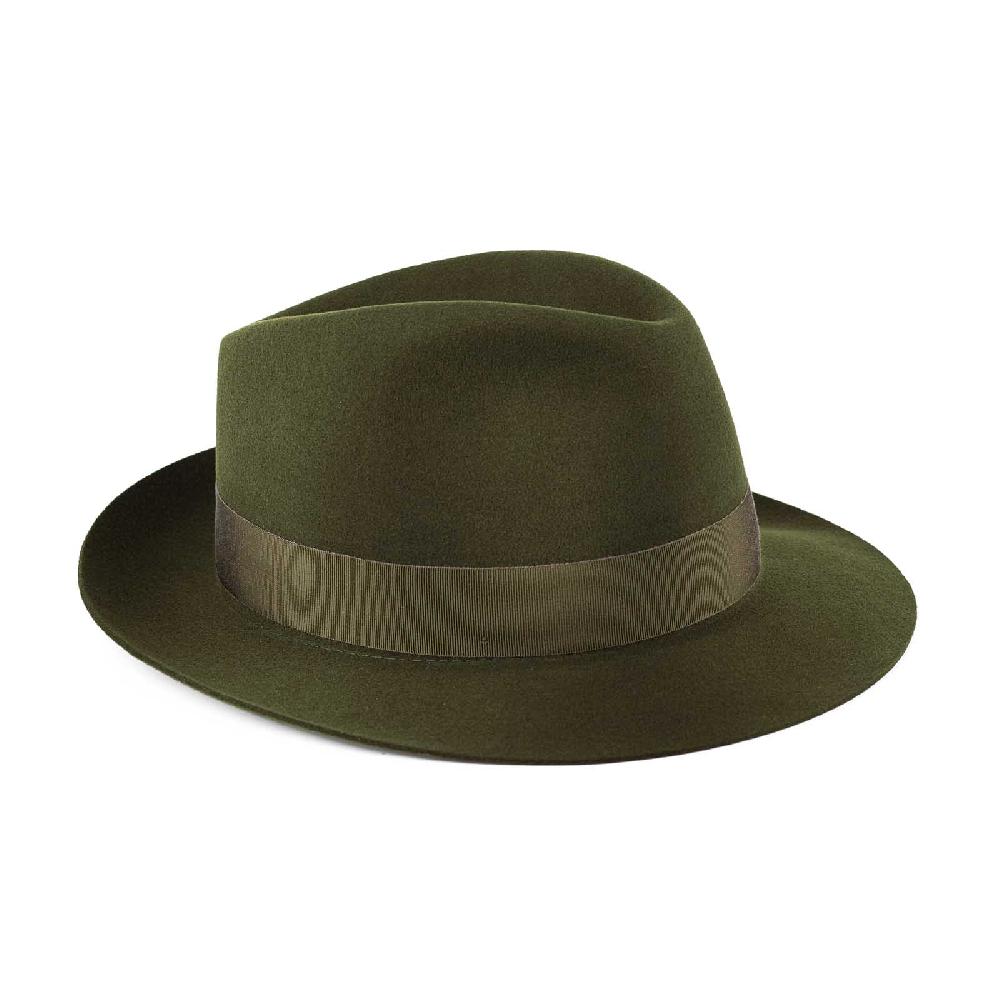 Rubinacci Fedora in lana verde Saldi Di Fabbrica
