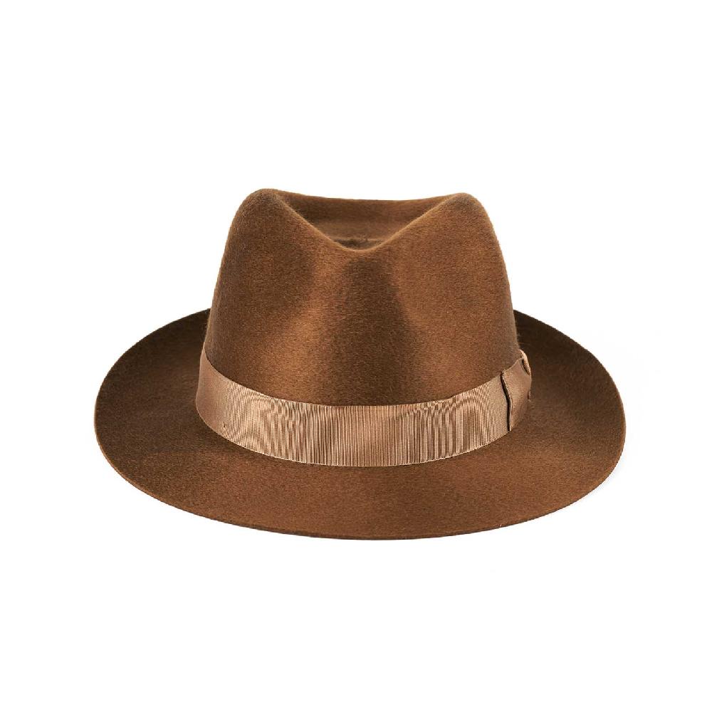 Rubinacci Fedora in cashmere tabacco In Saldo