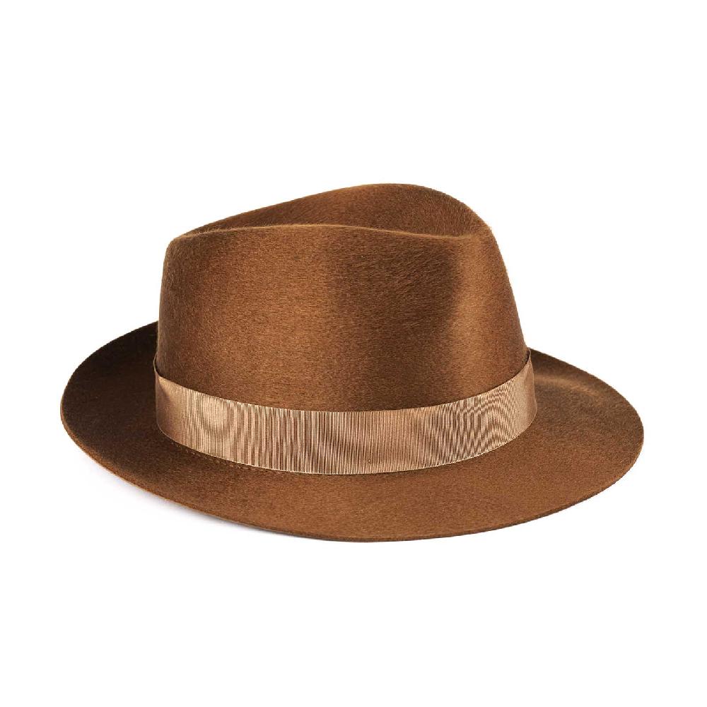 Rubinacci Fedora in cashmere tabacco In Saldo