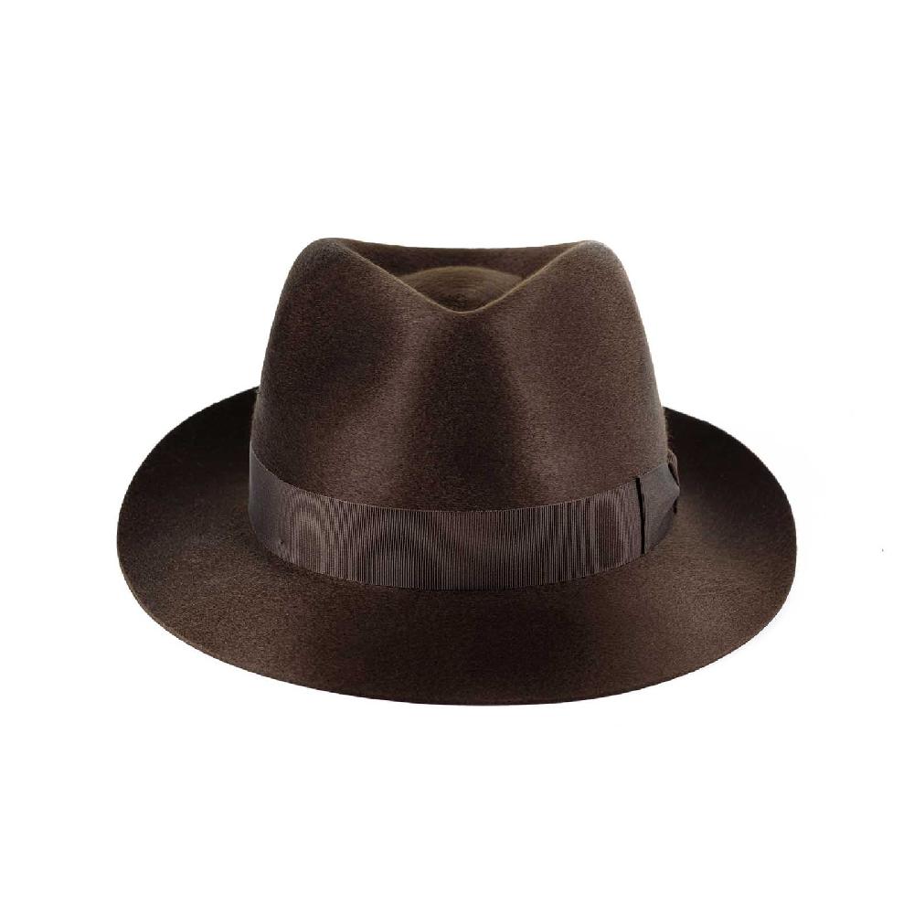 Rubinacci Fedora in cashmere testa di moro Nuova