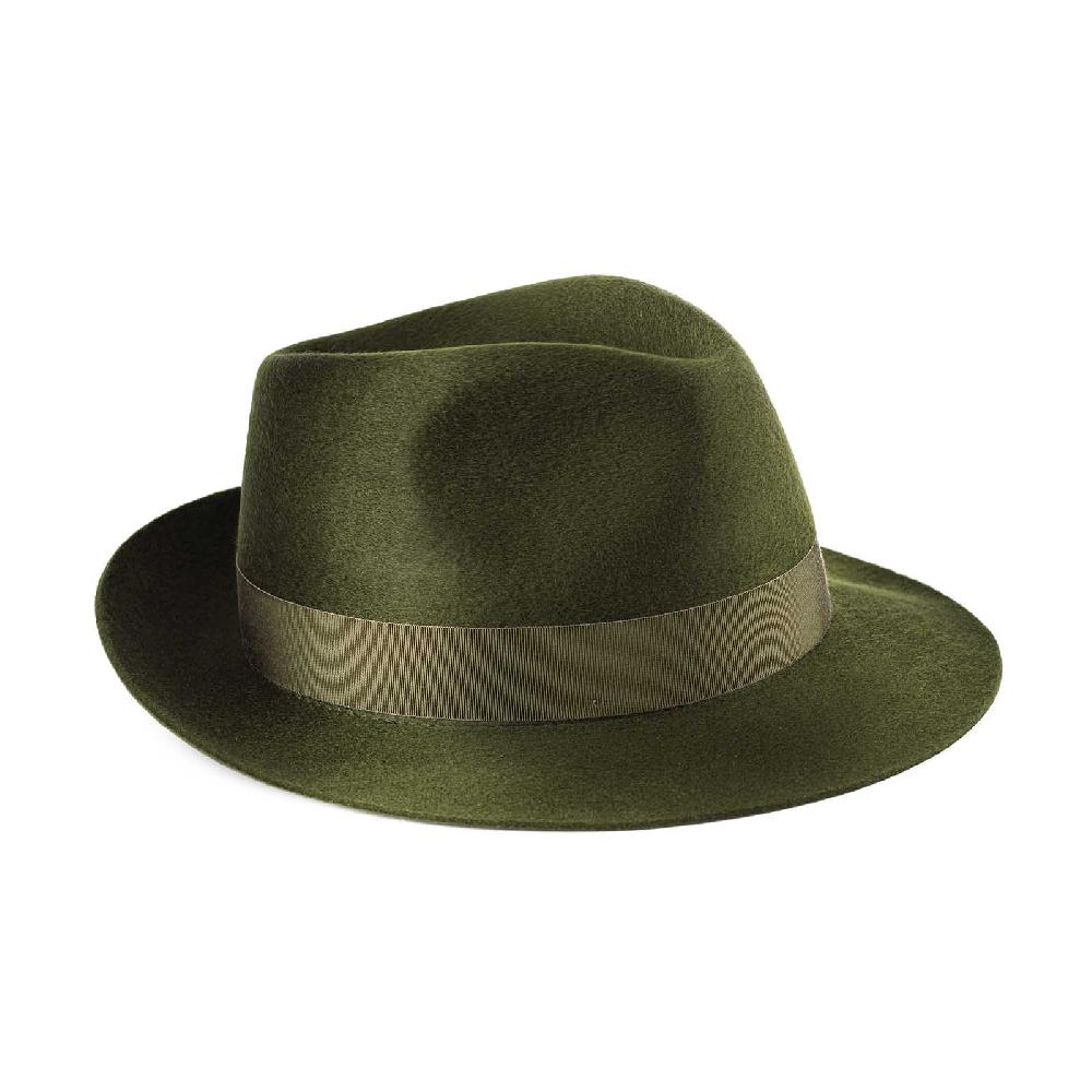 Rubinacci Fedora in cashmere verde Spedizione gratuita