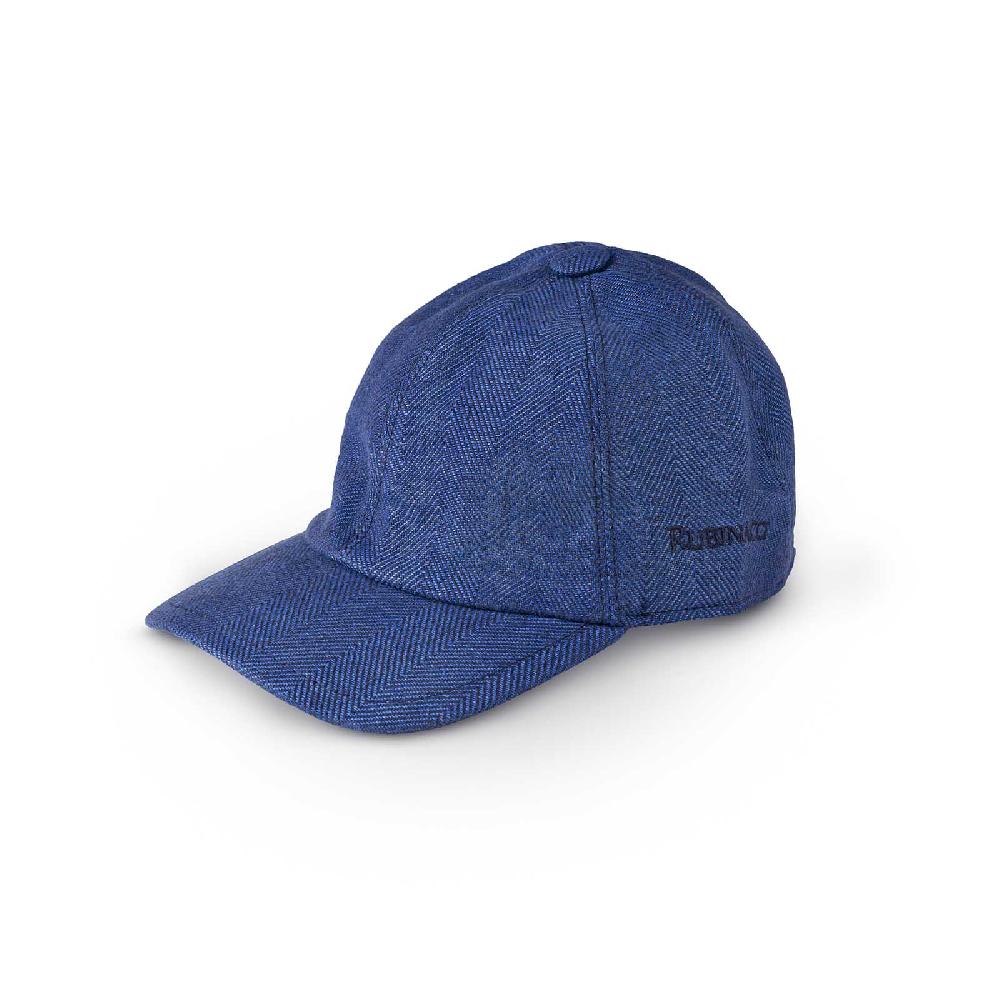Rubinacci Cappello baseball in lino jeans Prezzo di fabbrica