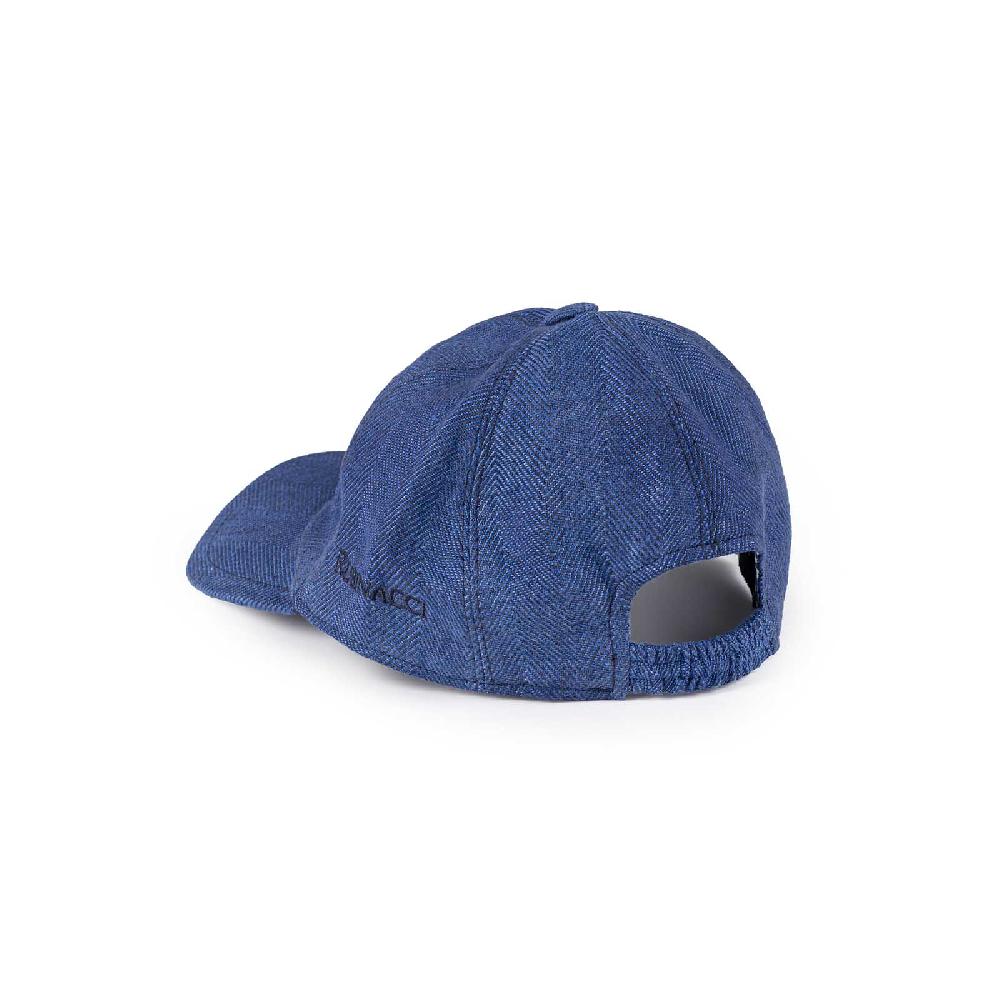 Rubinacci Cappello baseball in lino jeans Prezzo di fabbrica