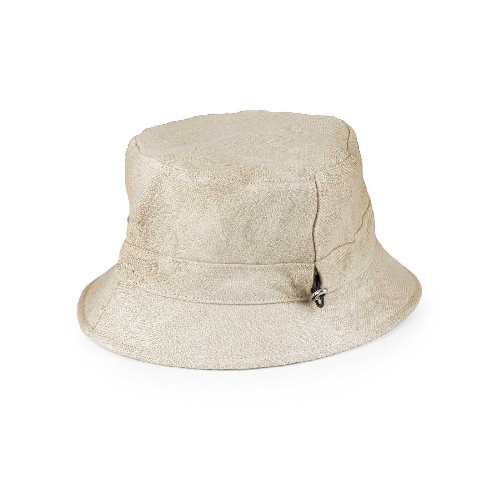 Rubinacci Cappello cloche in lino beige Comprare a buon mercato