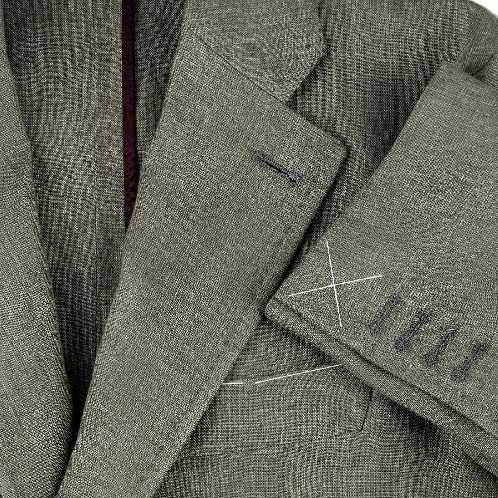 Rubinacci Giacca in lino verde militare Latest stili