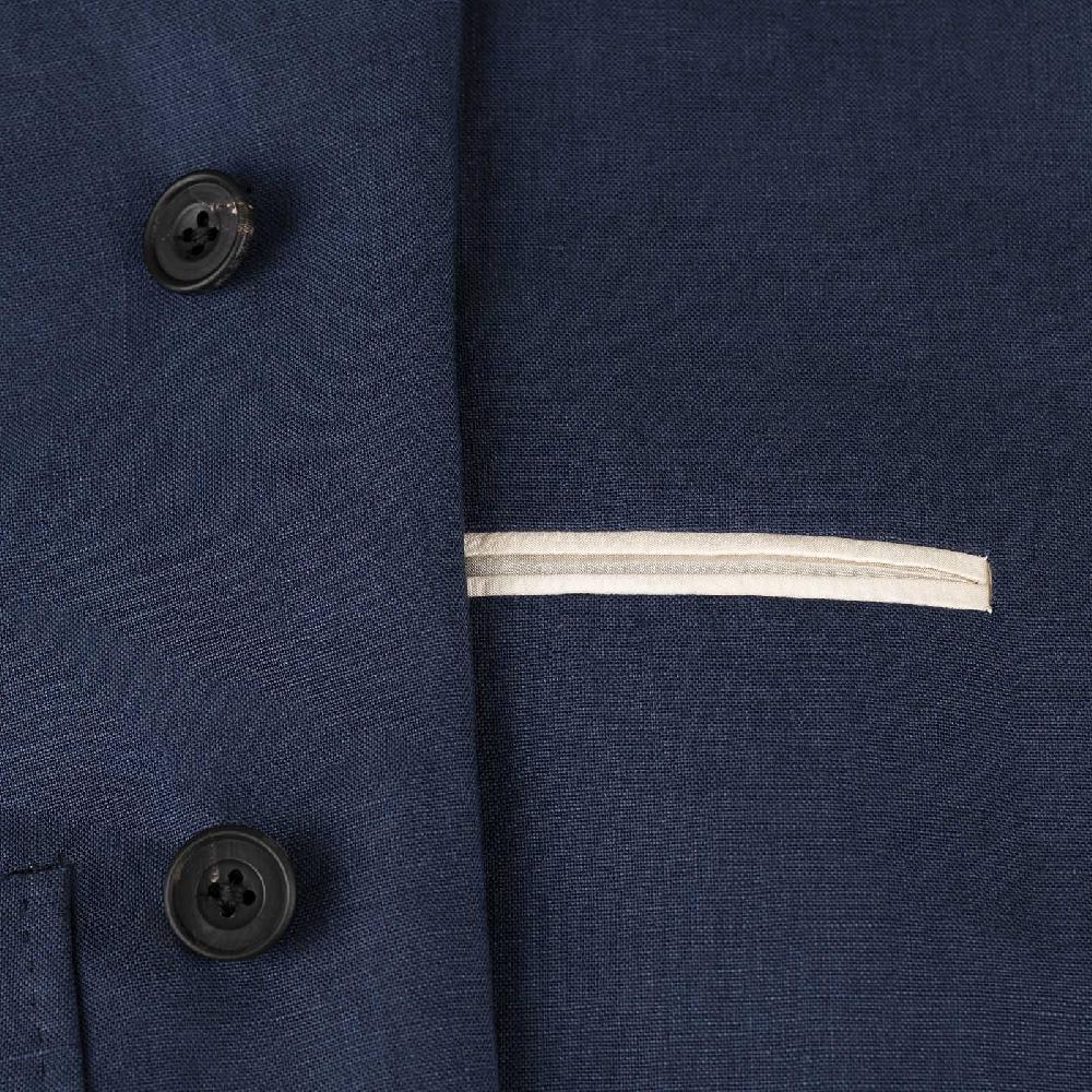 Rubinacci Giacca in lino blu Promozione temporanea