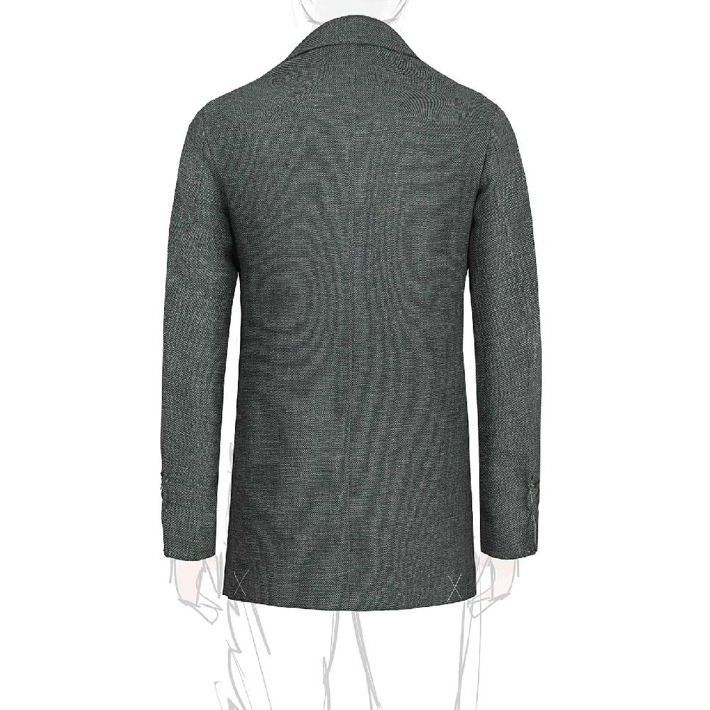 Rubinacci Giacca in lino e lana super leggera verde Fino al 60% di sconto