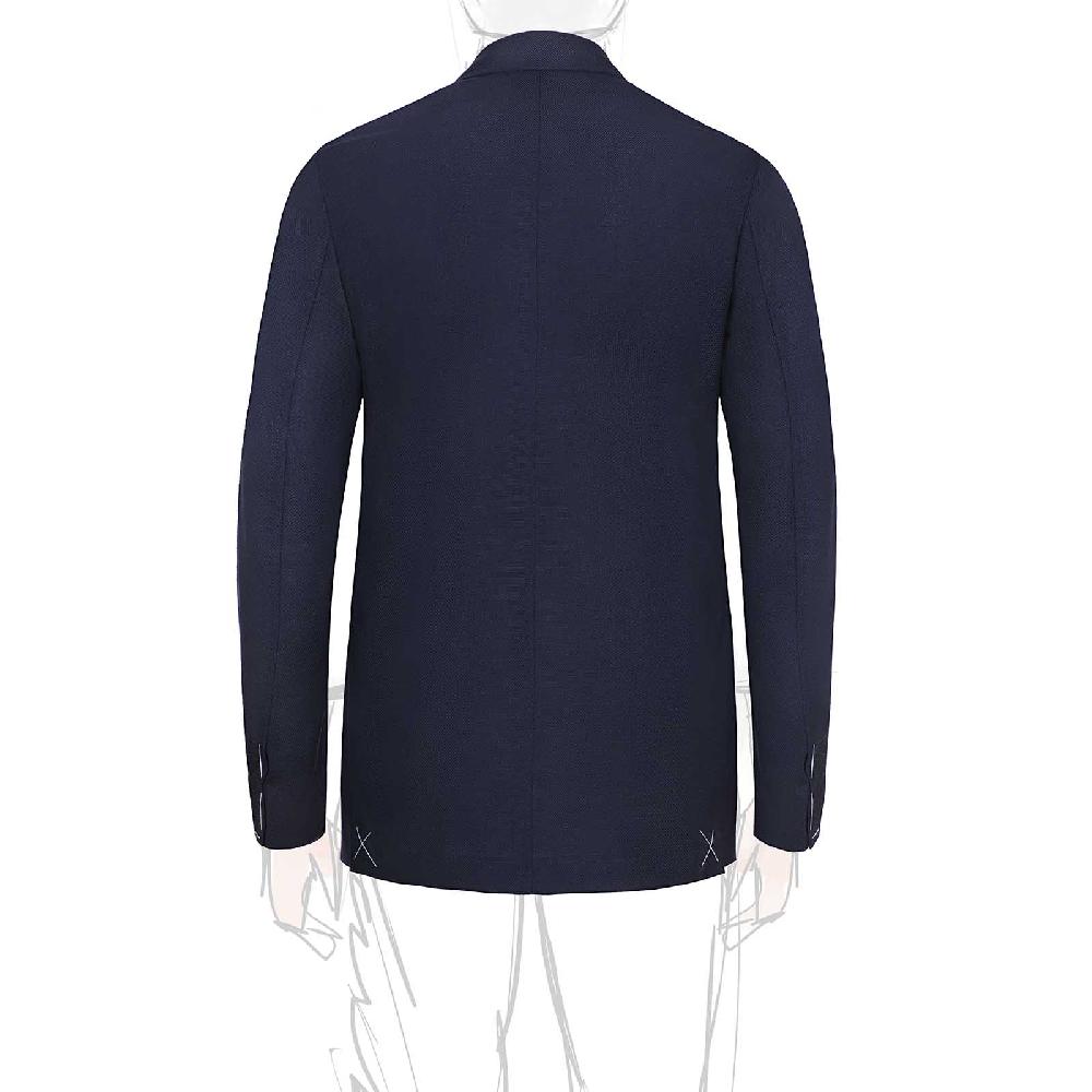 Rubinacci Giacca in saglia di lana blu Fino al 65% di sconto