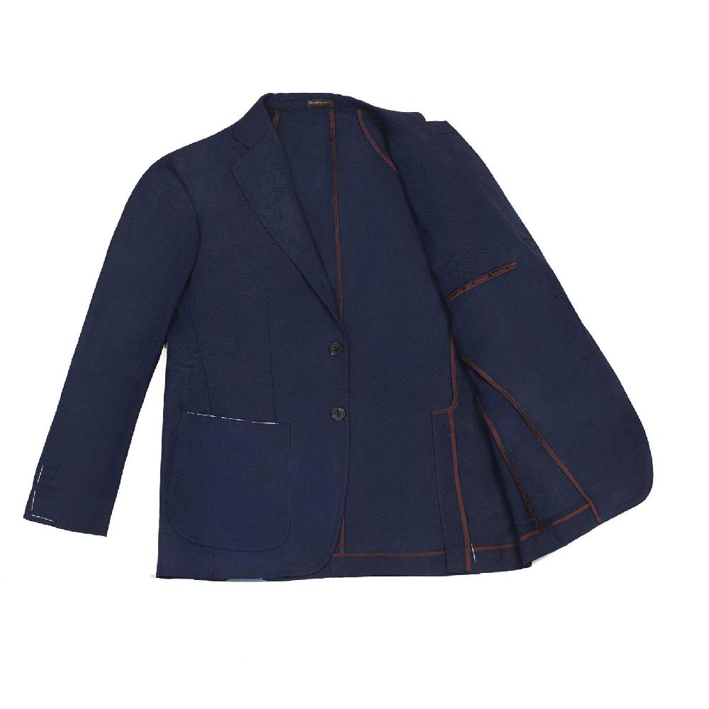 Rubinacci Giacca in saglia di lana blu Fino al 65% di sconto