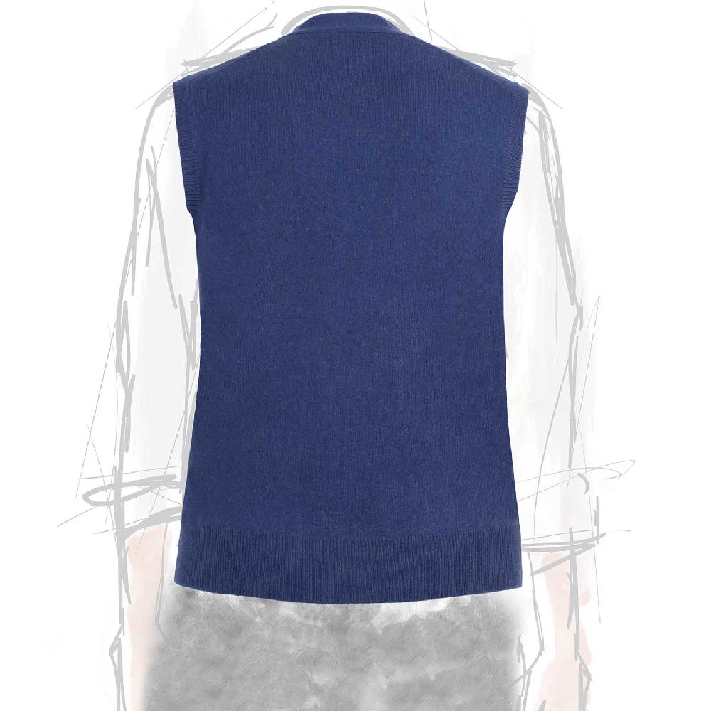 Rubinacci Gilet in cashmere ceruleo Offerta speciale della fabbrica