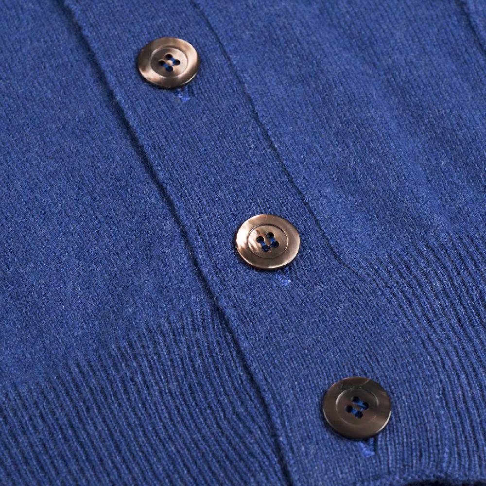 Rubinacci Gilet in cashmere ceruleo Offerta speciale della fabbrica