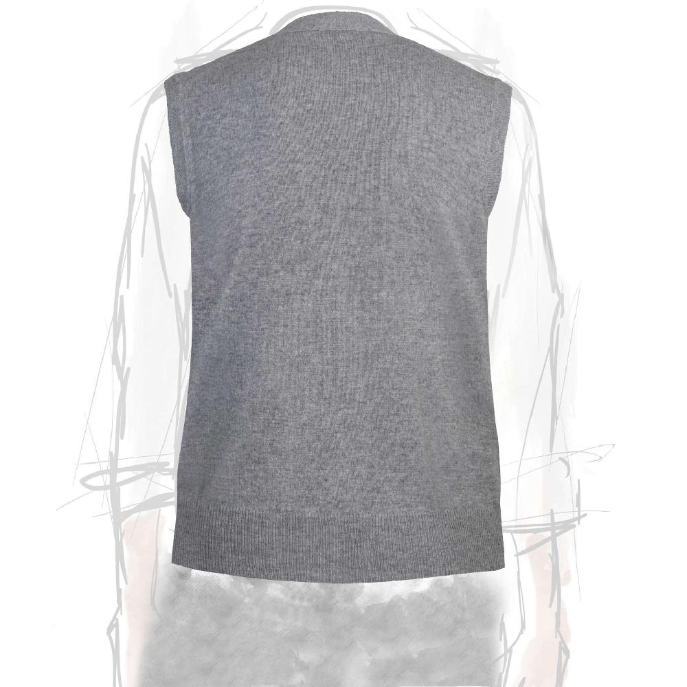 Rubinacci Gilet in cashmere grigio Sostegno trimestrale