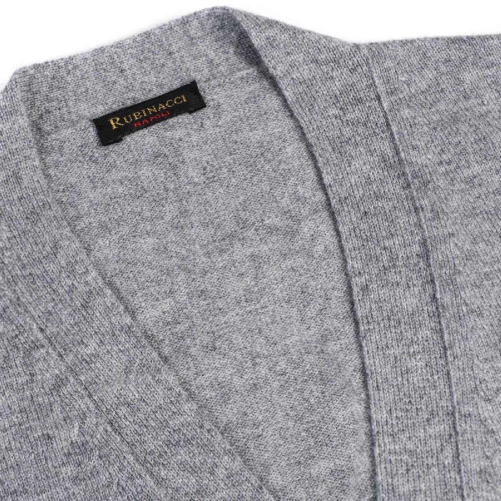 Rubinacci Gilet in cashmere grigio Sostegno trimestrale