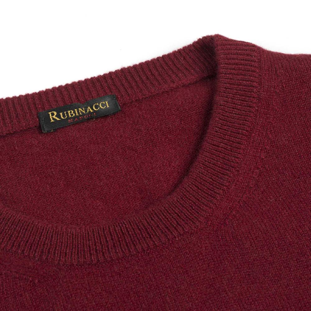 Rubinacci Girocollo in cashmere bordeaux chiaro Solo un giorno rimasto