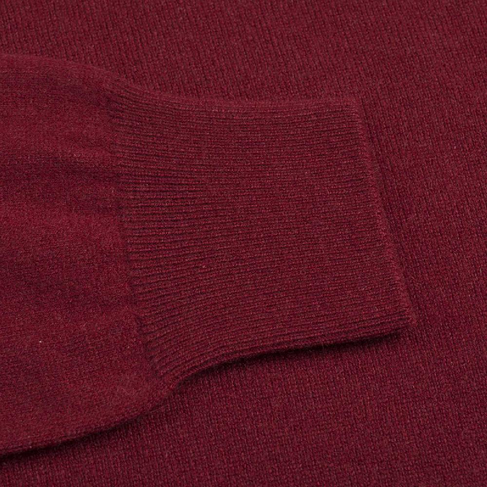 Rubinacci Girocollo in cashmere bordeaux chiaro Solo un giorno rimasto