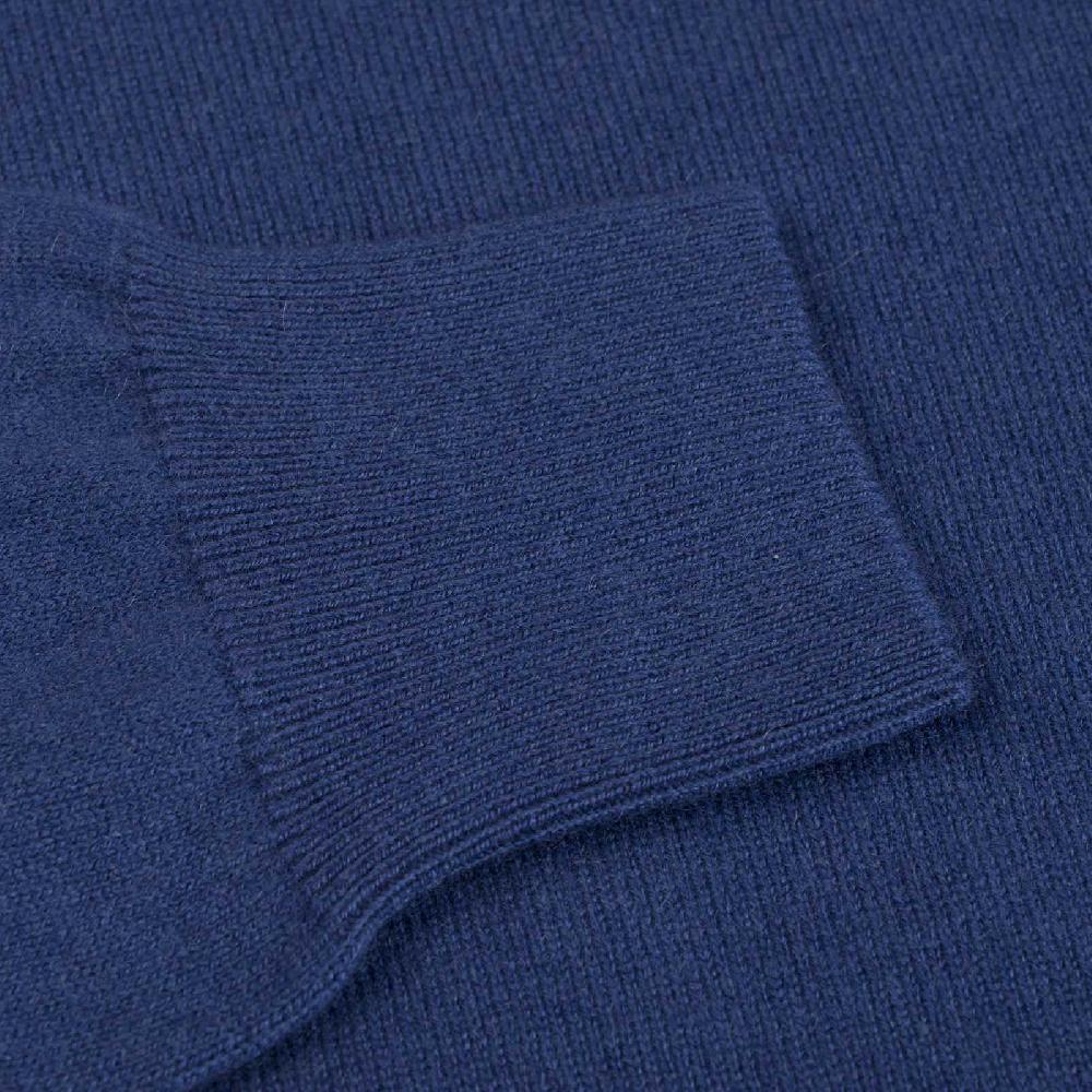 Rubinacci Girocollo in cashmere ceruleo Super sconto